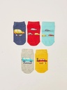 Pack of 5 pairs of socks- Cars Theme