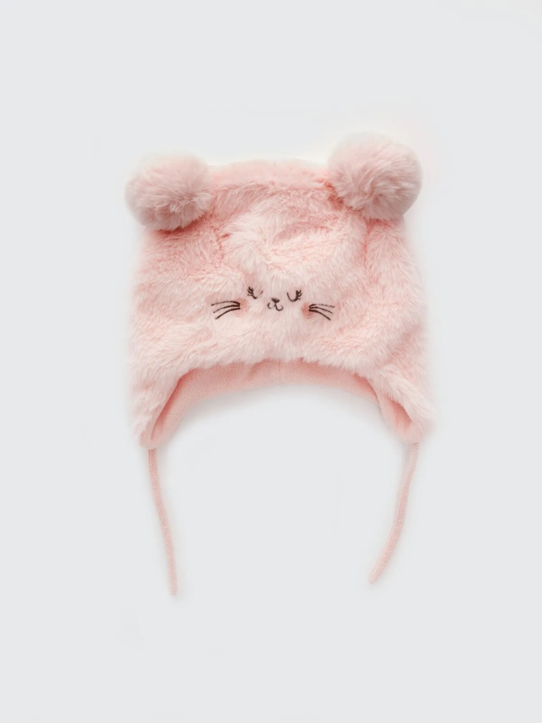 Pink Fluffy Hat (18 months - 3 years)