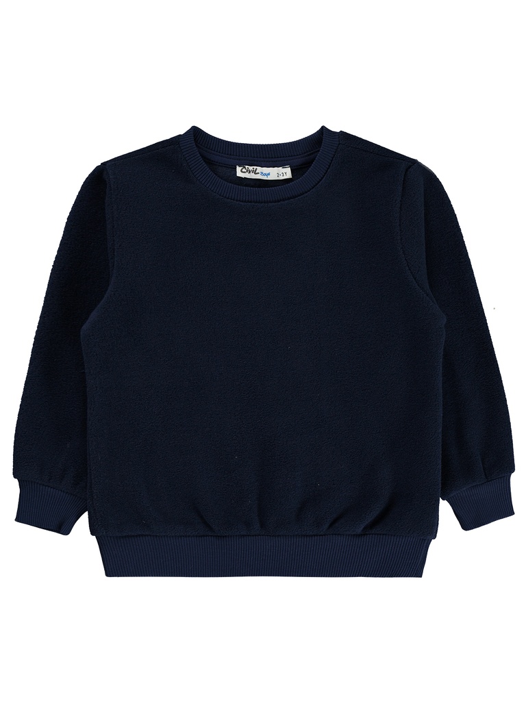 Navy Blue Fleece Sweatshirt