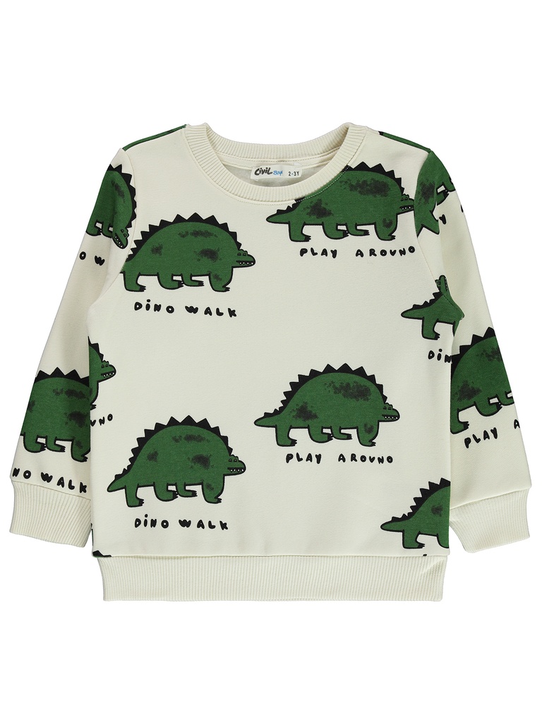 Dino Walk Fleece Inside Sweatshirt
