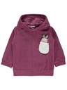 Polar Fleece Plum Color Hoodie