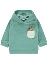 Polar Fleece Green Color Hoodie
