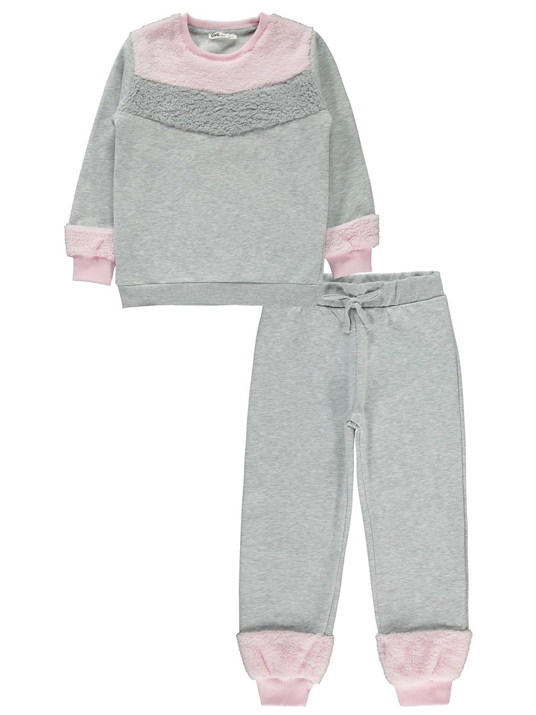 Grey Fleece inside Tracksuit (6- 9 years)