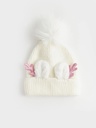Deer White Winter Hat