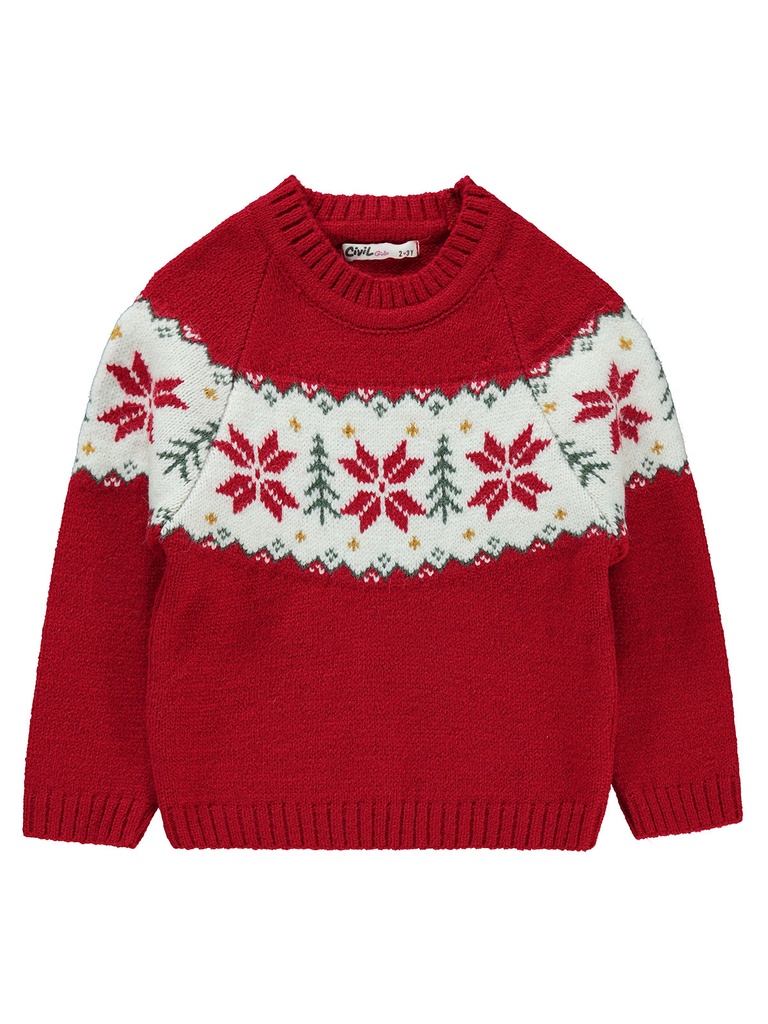 Red Patterned knitwear Sweater