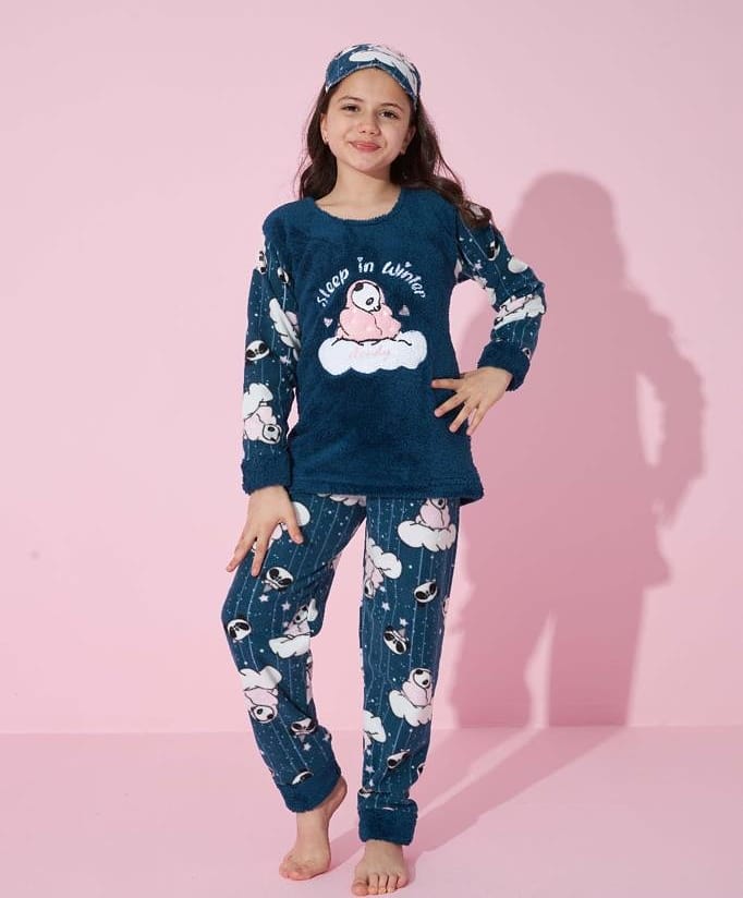 Sleep In Winter Fleece Fluffy Pajama (7 to 11 years)