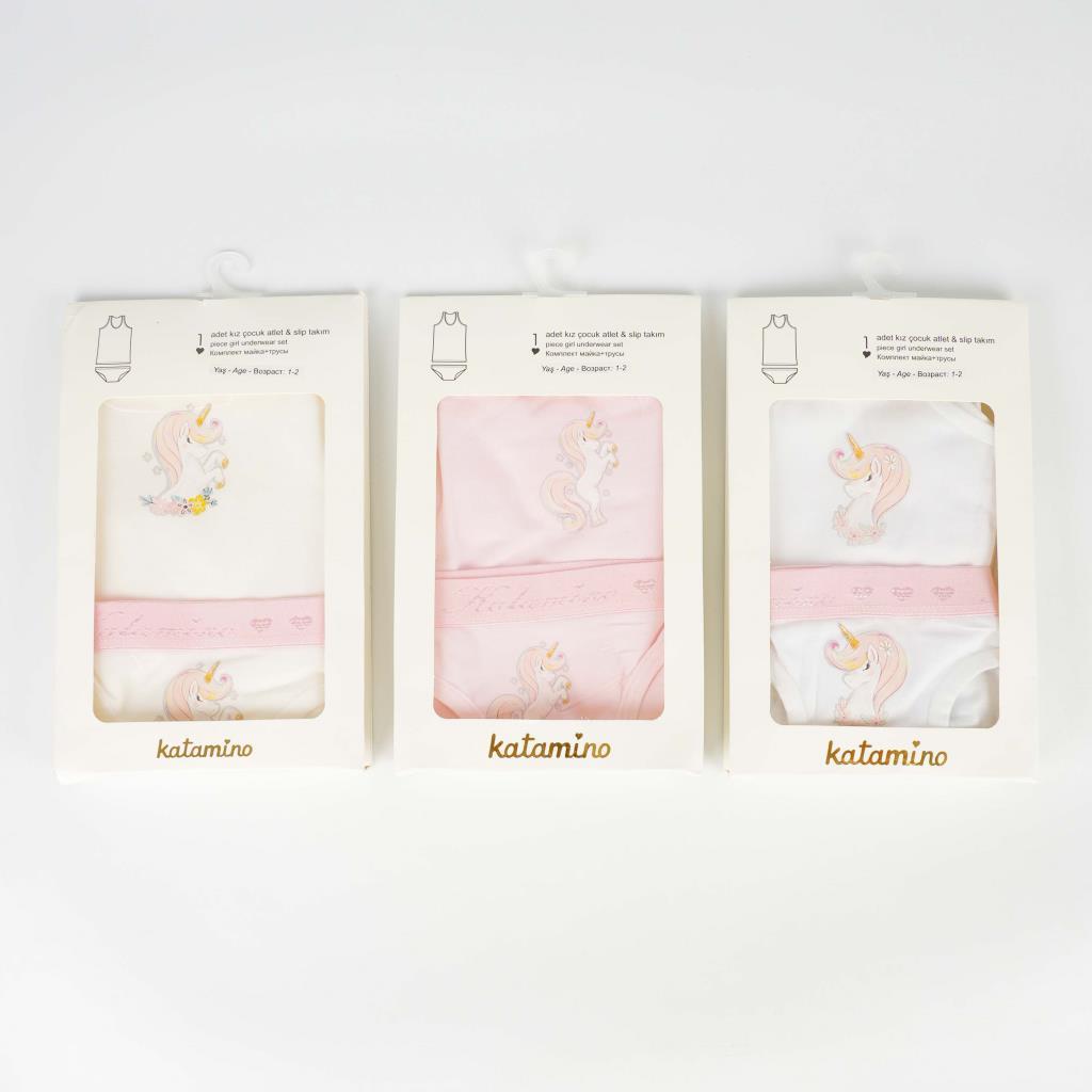 1 Pack- Unicorn Underwear Set (Top & Bottom)- Select Color  (3-4 years, White)