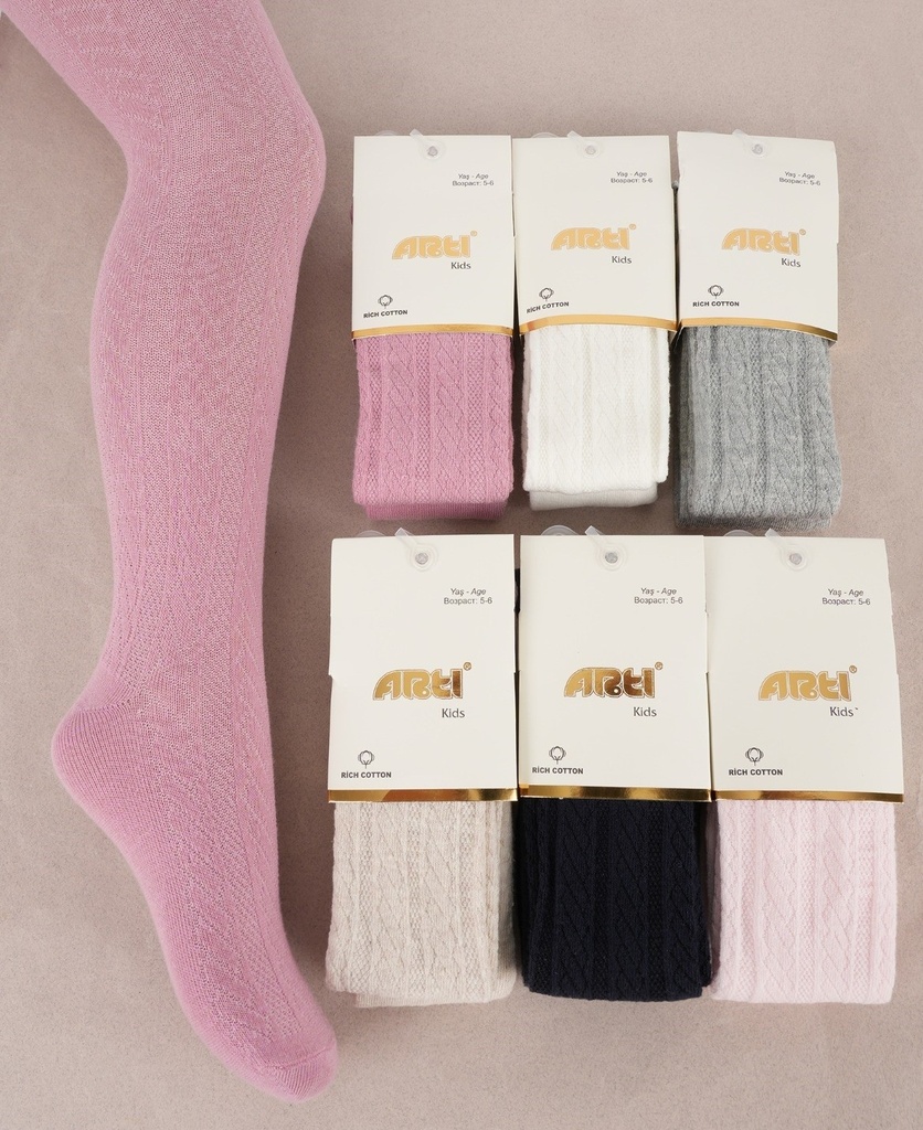 Pack of 1 Tight- Select Color ( Light Pink, Dark Pink, Beige, Navy Blue, White, Grey)  (1-2 years, White)