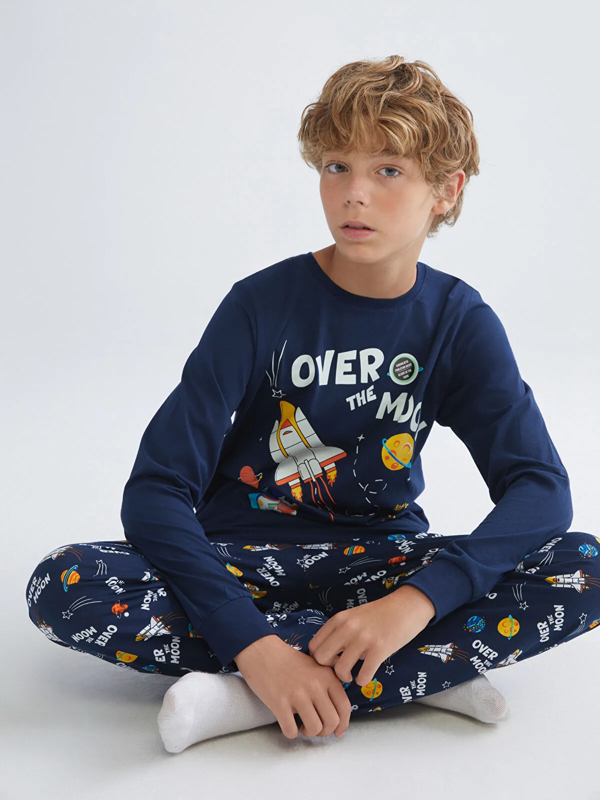 Over the moon navy pajama