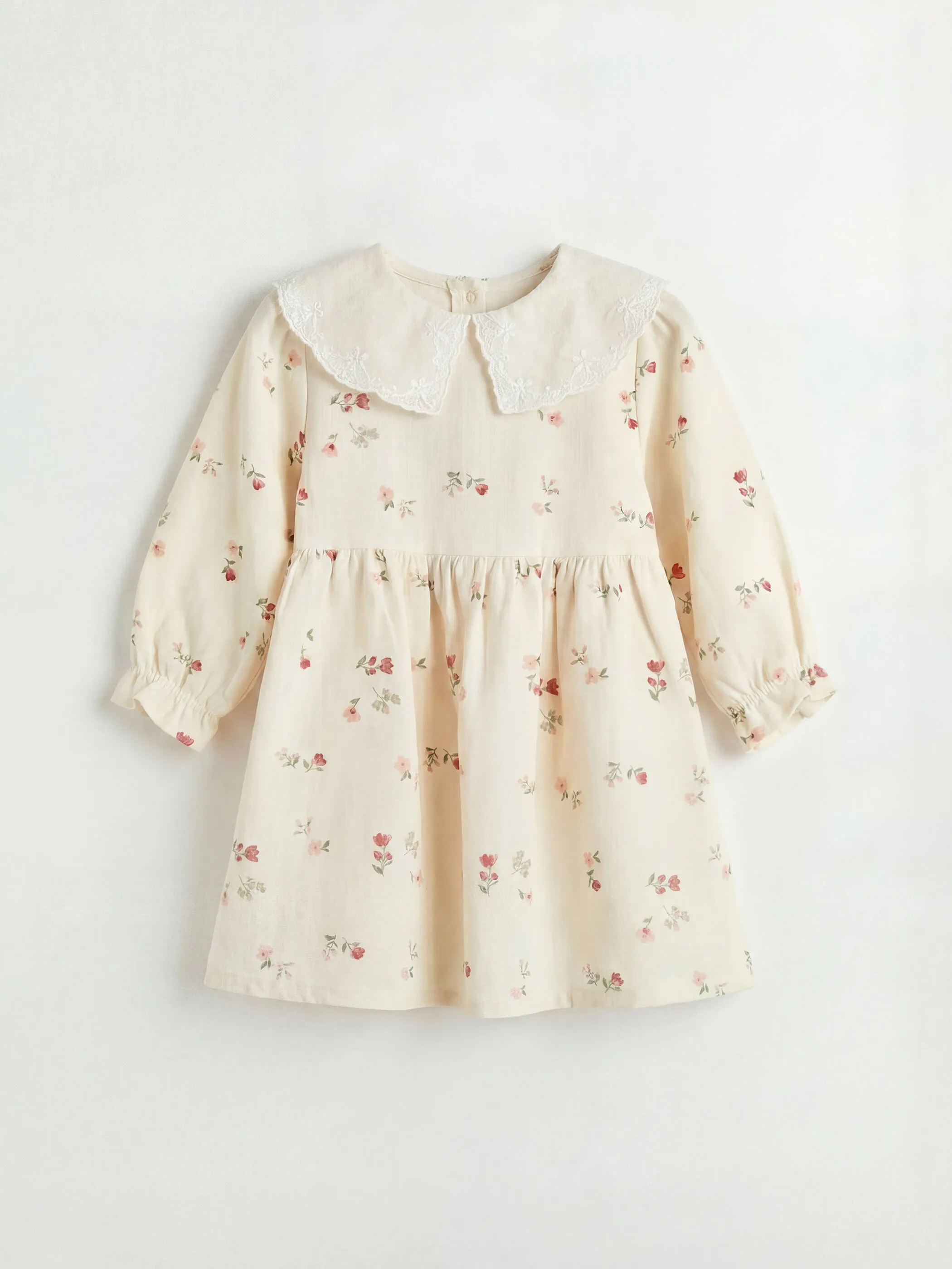 Beige Floral Dress (18-24 months)