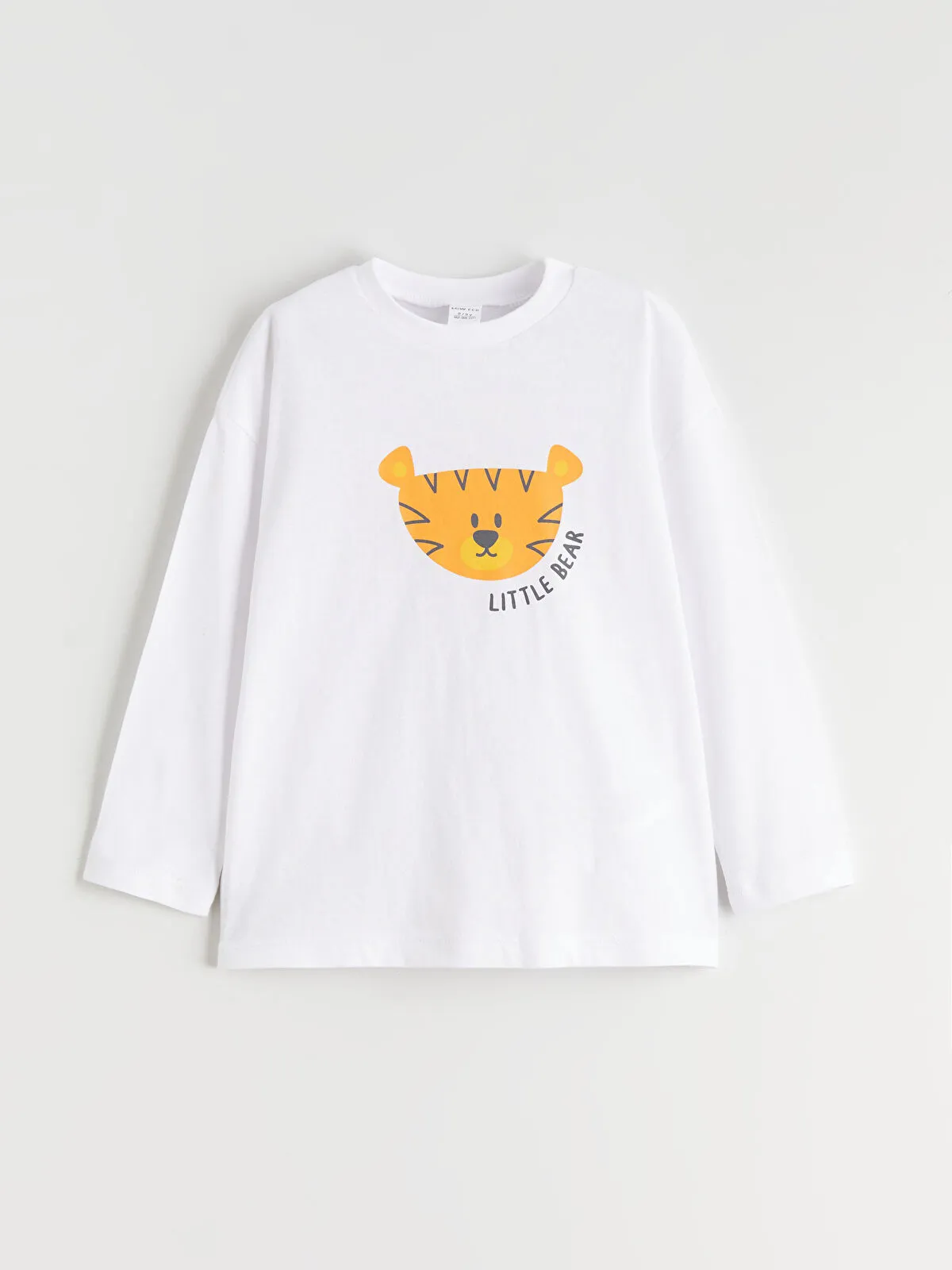 White Crew Neck Boys' long sleeve T-Shirt