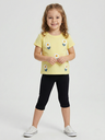 Girls Daisy Embroidered Set- Yellow- (2-5Y)