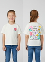 Girls Tulip Print T-shirt- white