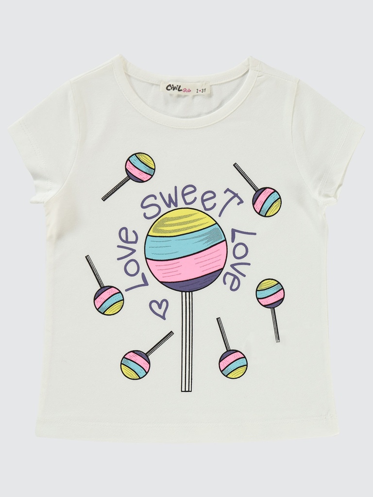 Sweet Love T-shirt- White (2-3 years)