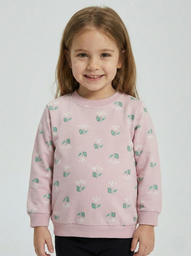 Flowers Powder Sweatshirt ( 2-5Y) (2-3 years)
