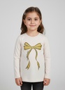 Bow Greige Long Sleeve T-shirt