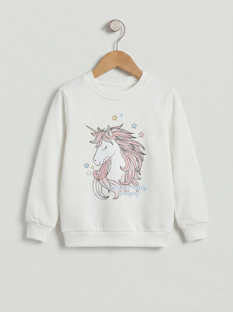 Unicorn White Sweatshirt (2-5Y)  (2-3 years)