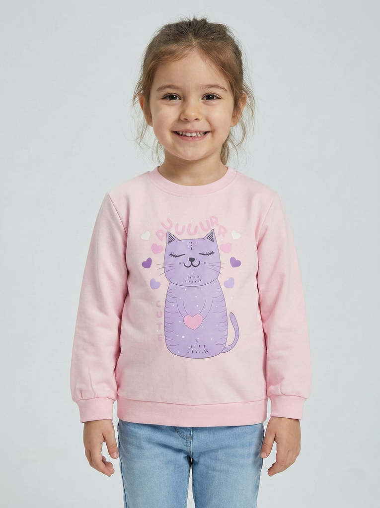 Cat Pink sweatshirt (2-5Y)