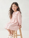 Pink Peter Pan Collar Polka Dot Girl's Dress