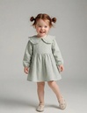 Green Peter Pan Collar Girl's Dress