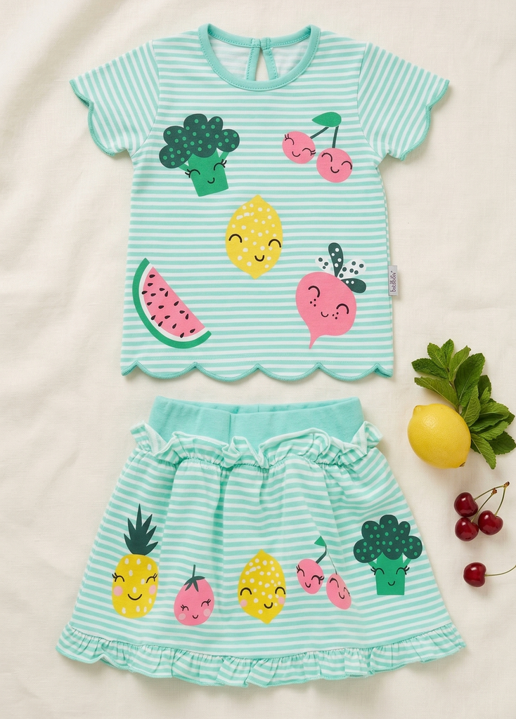 Veggies Skirt Set  (6-9 months)