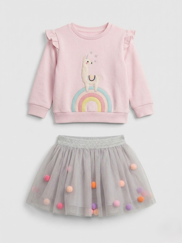 Unicorn Skirt Set (9-12 months)