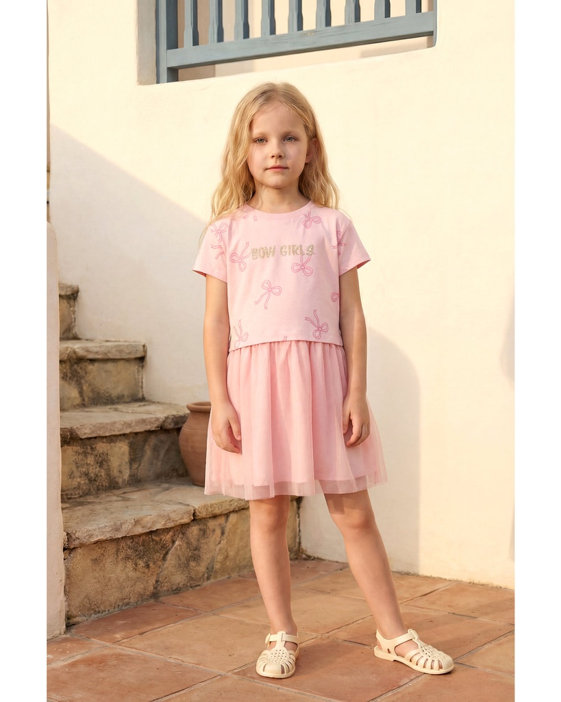 Bow girl Pink Dress (2-3 years)