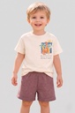 Baby Dino Waffle Shorts Set- Brown