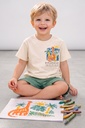 Baby Dino Waffle Shorts Set- Green
