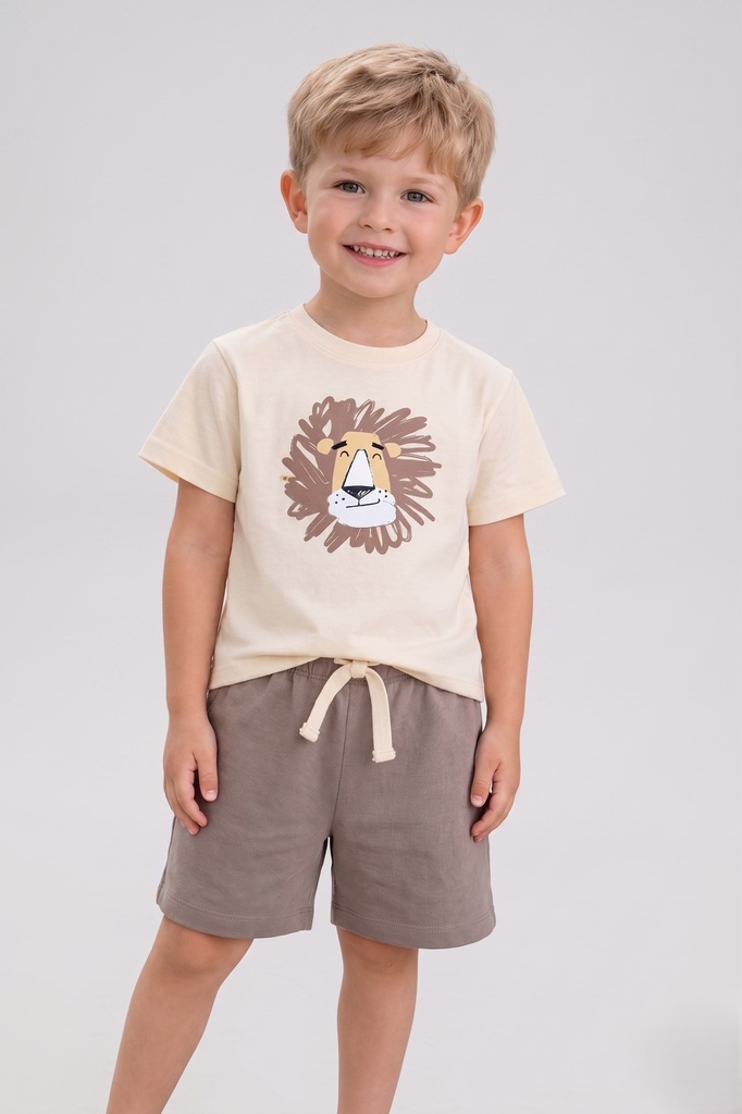 Lion Head Boy Set- Greige