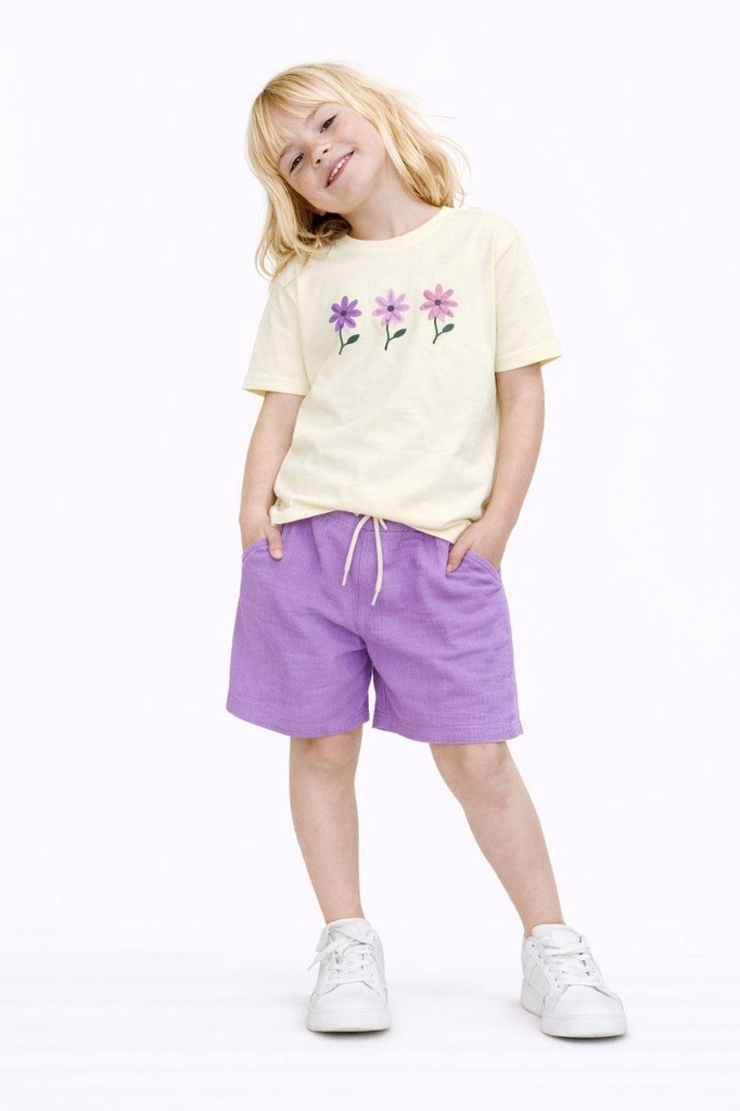 Purple Floral Muslin Set