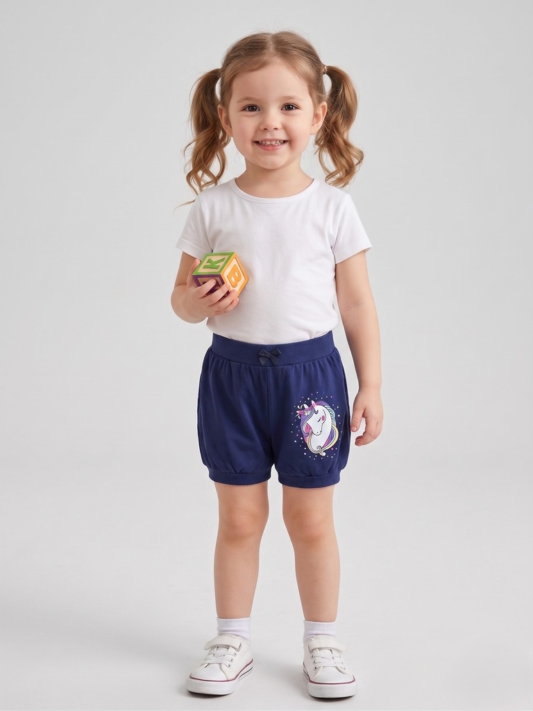 Navy Blue unicorn Short (2-3 years)