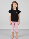 Pink & Black Flowers Set