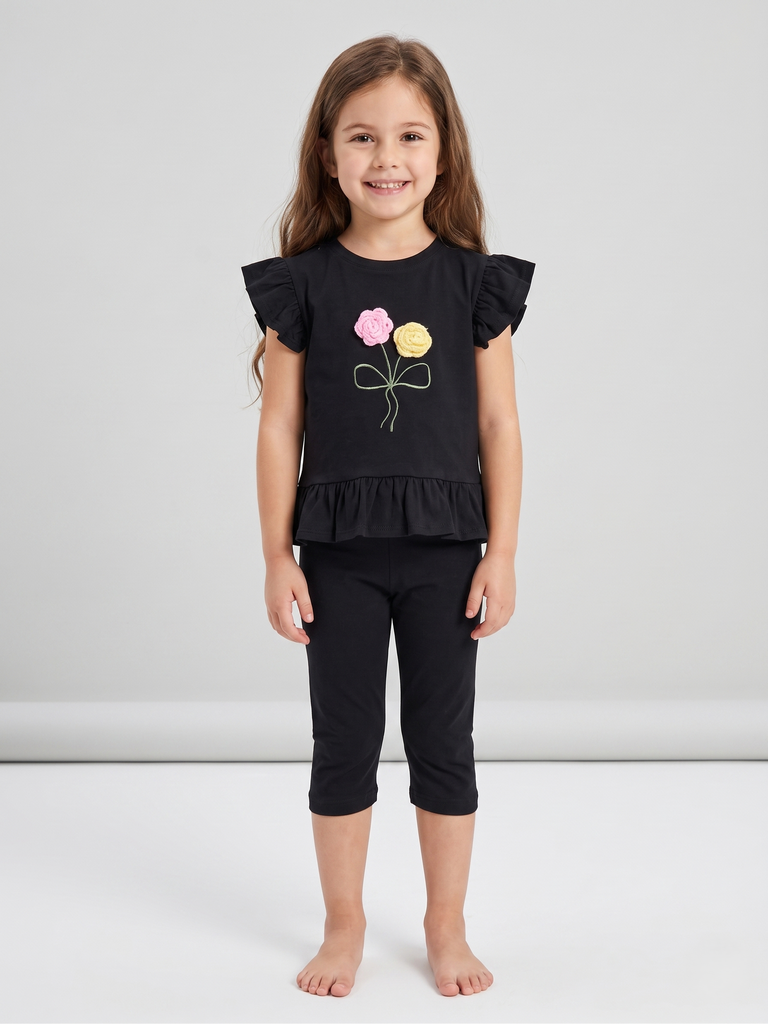 Black Flowers Set (2-3 years)