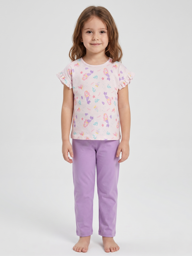 Mermaid Purple Pajama (6-10 years) (6-7 years)