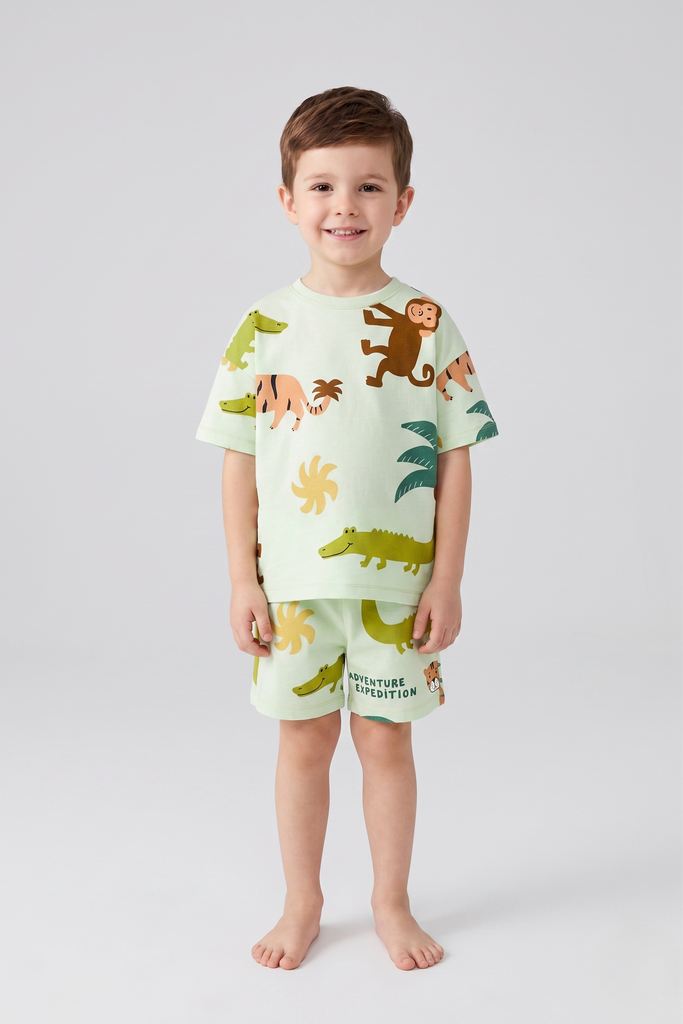 Monkey Pattern Boy Set