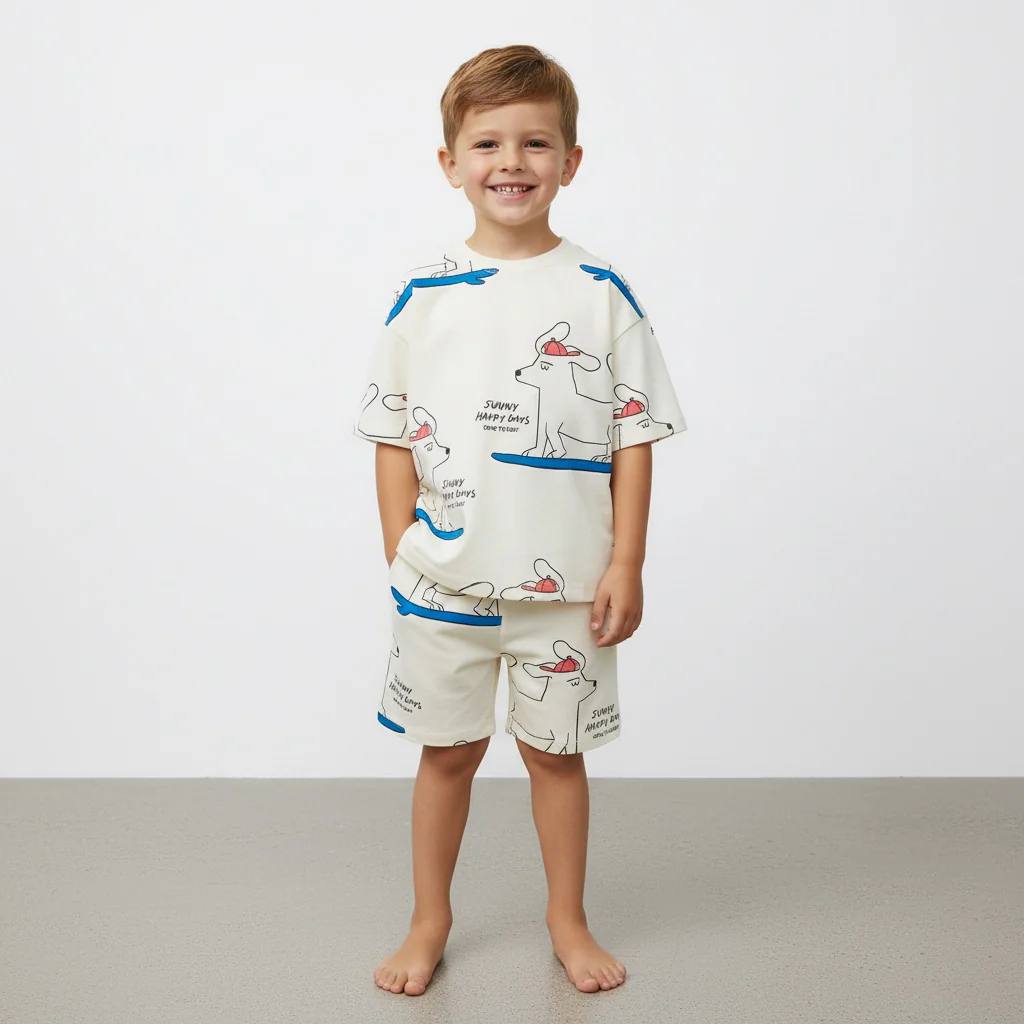 Dogs Beige Boy Set