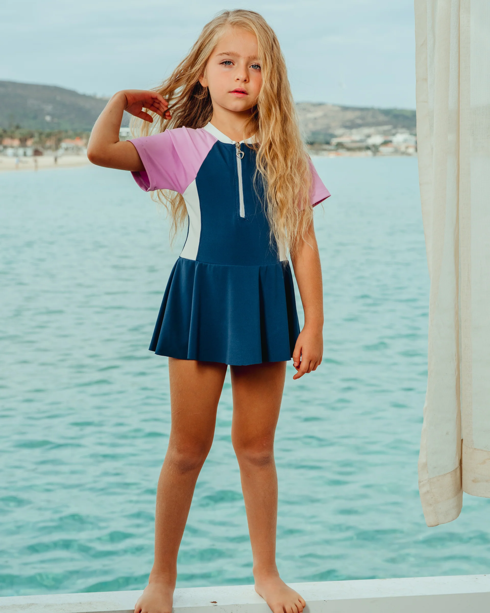 Girls’ Racerback Swimsuit - (Ages 3–4 / 11–12) (3-4 years)