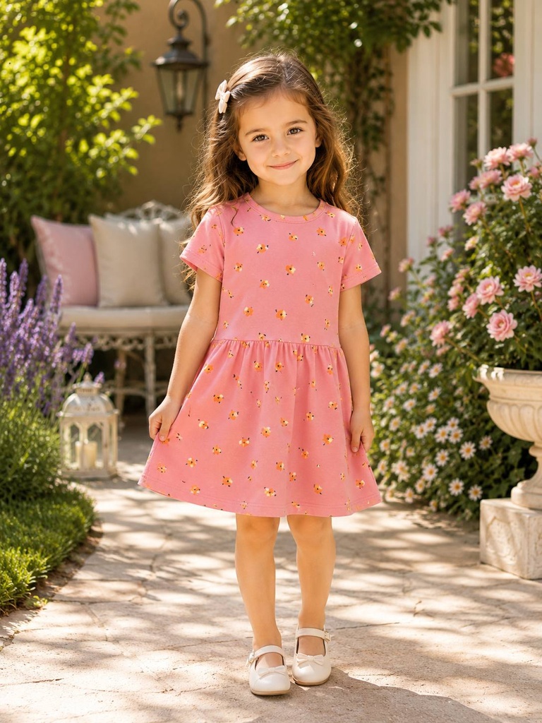 Pink Floral Dress (2-3 years)