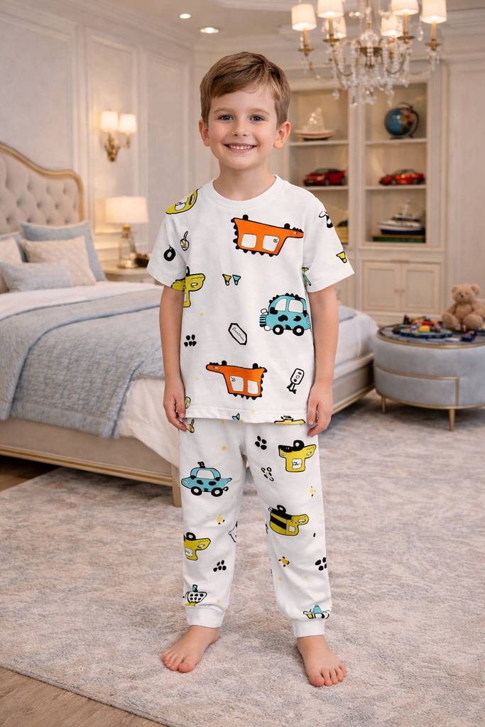 Cars White pajama