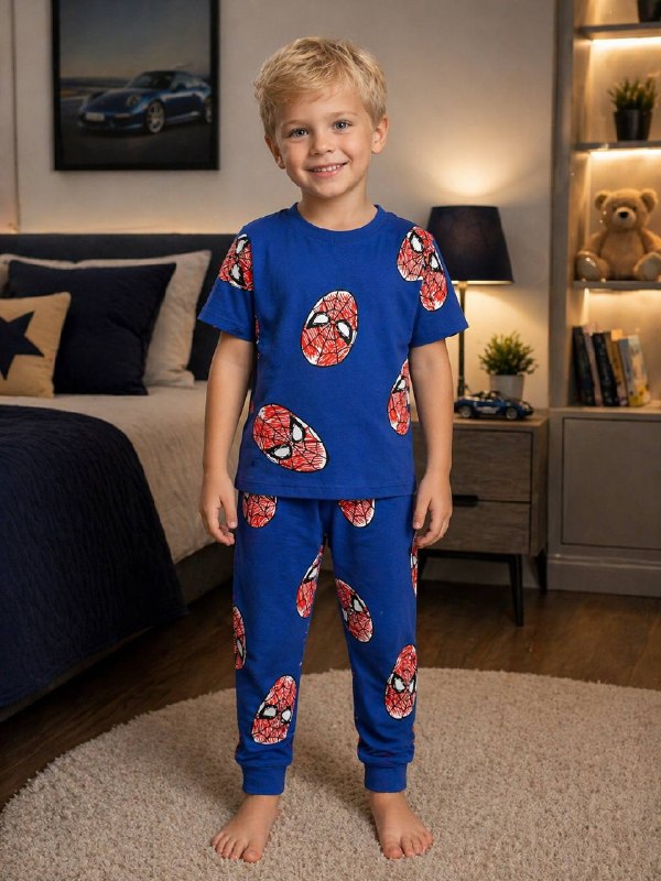 Spider blue pajama (1 year)