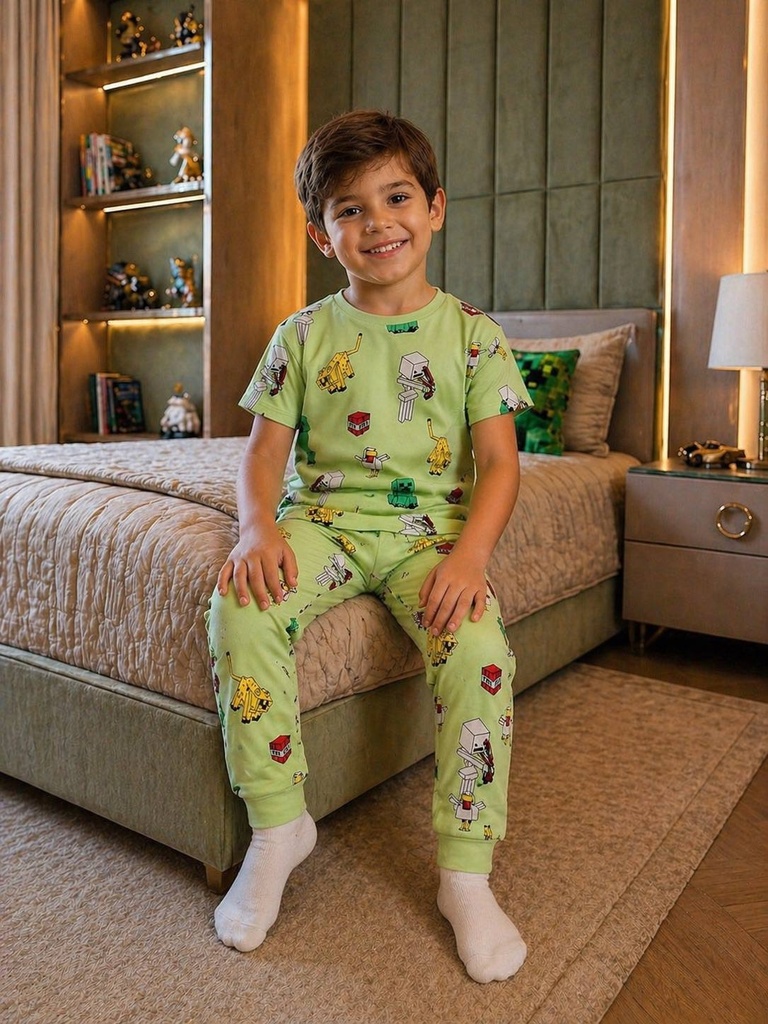 Green Minecraft Pajama