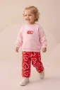 Baby Girl Heart-Print & 'Love' Detail Top and Bottom Set (9-24 Months)