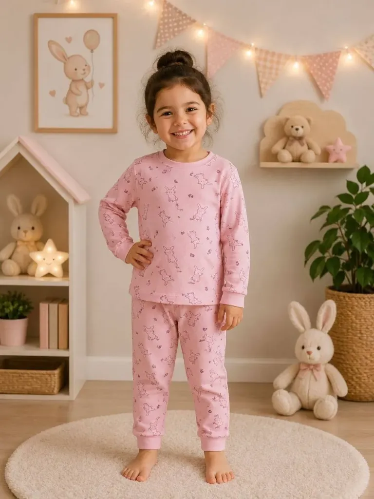 Rabbits Pink Pajama (3-4 years)