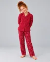 Red suede crepe Pajama (10 to 15 years)