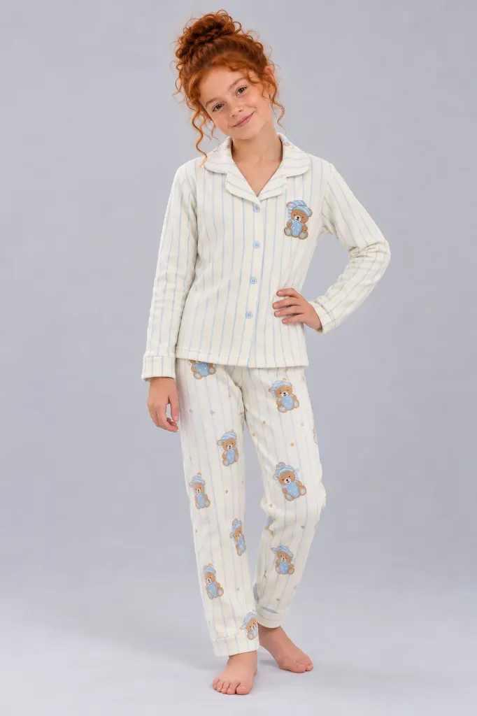 Blue Strips soft fleece Pajama (10-15 years) (10-11 years)