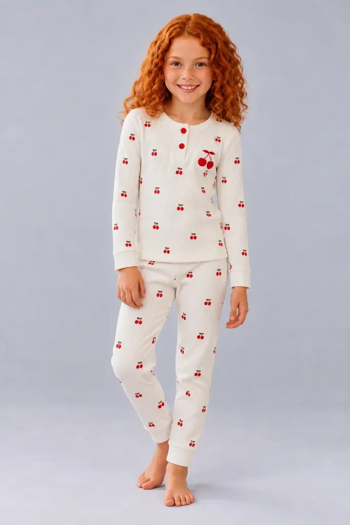 Cherries Pajama (10 to 15 years) (10-11 years)