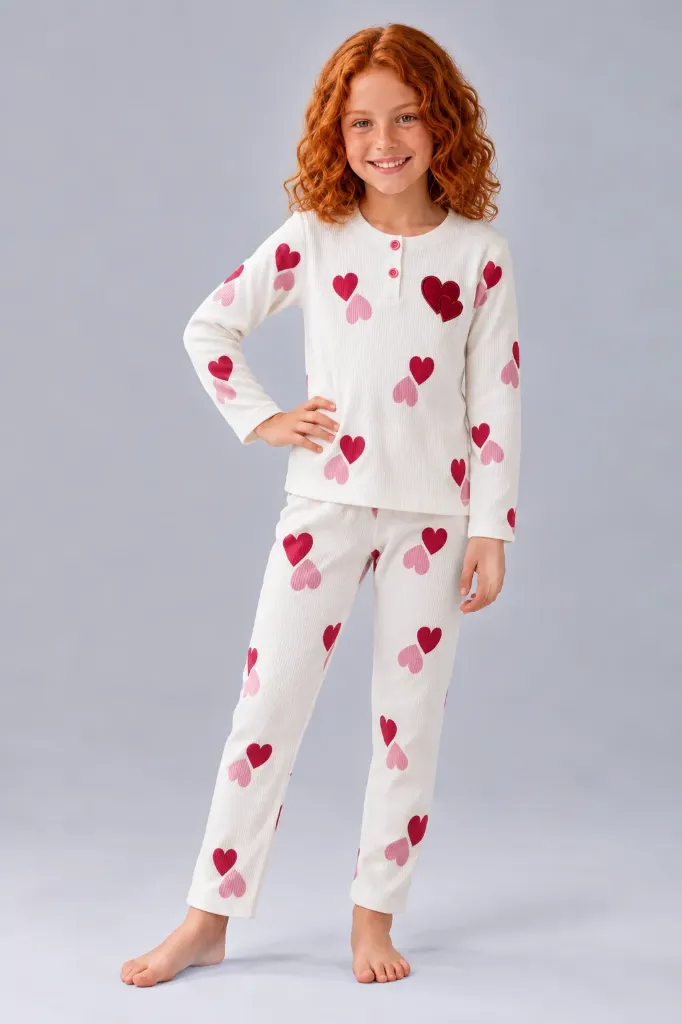 Hearts Pajama (10 to 15 years) (10-11 years)