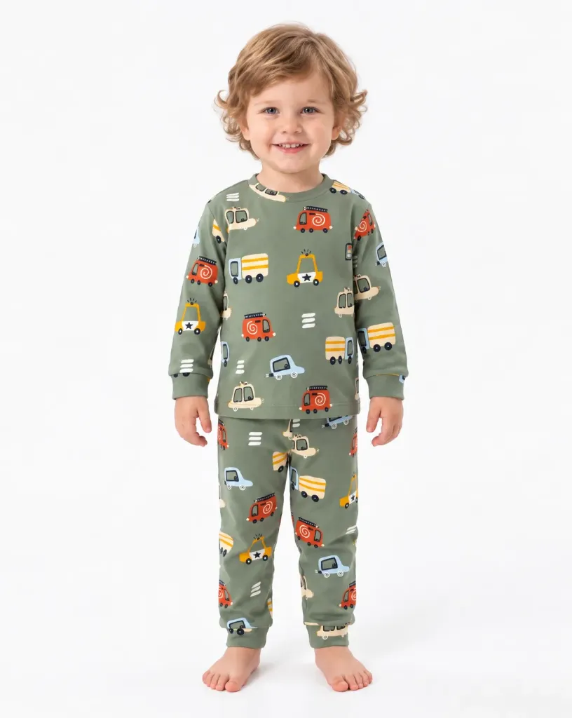Green Cars Pajama- ( 9 to 24 months) (9-12 months)