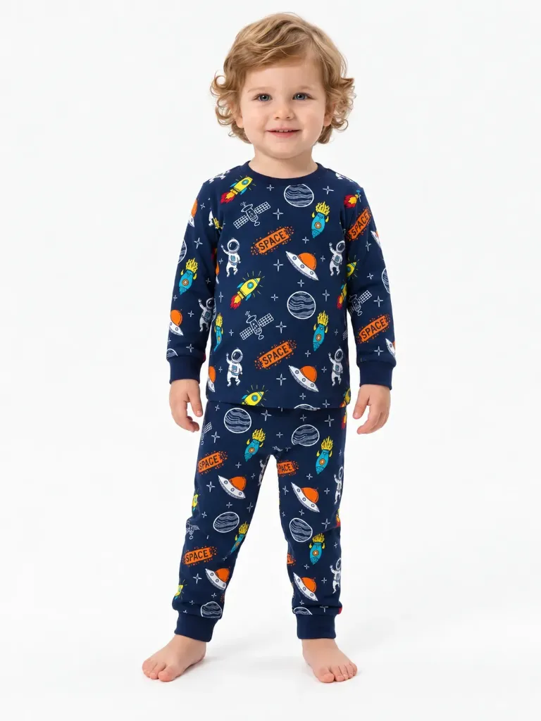 Space Navy Blue Pajama- ( 9 to 24 months) (9-12 months)